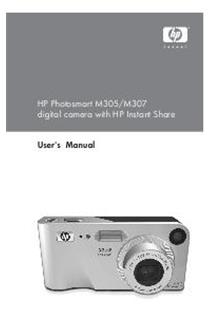 Hewlett Packard PhotoSmart M 307 manual. Camera Instructions.